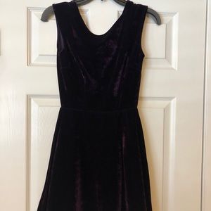 Tobi plum velvet dress